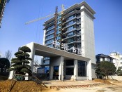 中瀚书院高档小区的雪